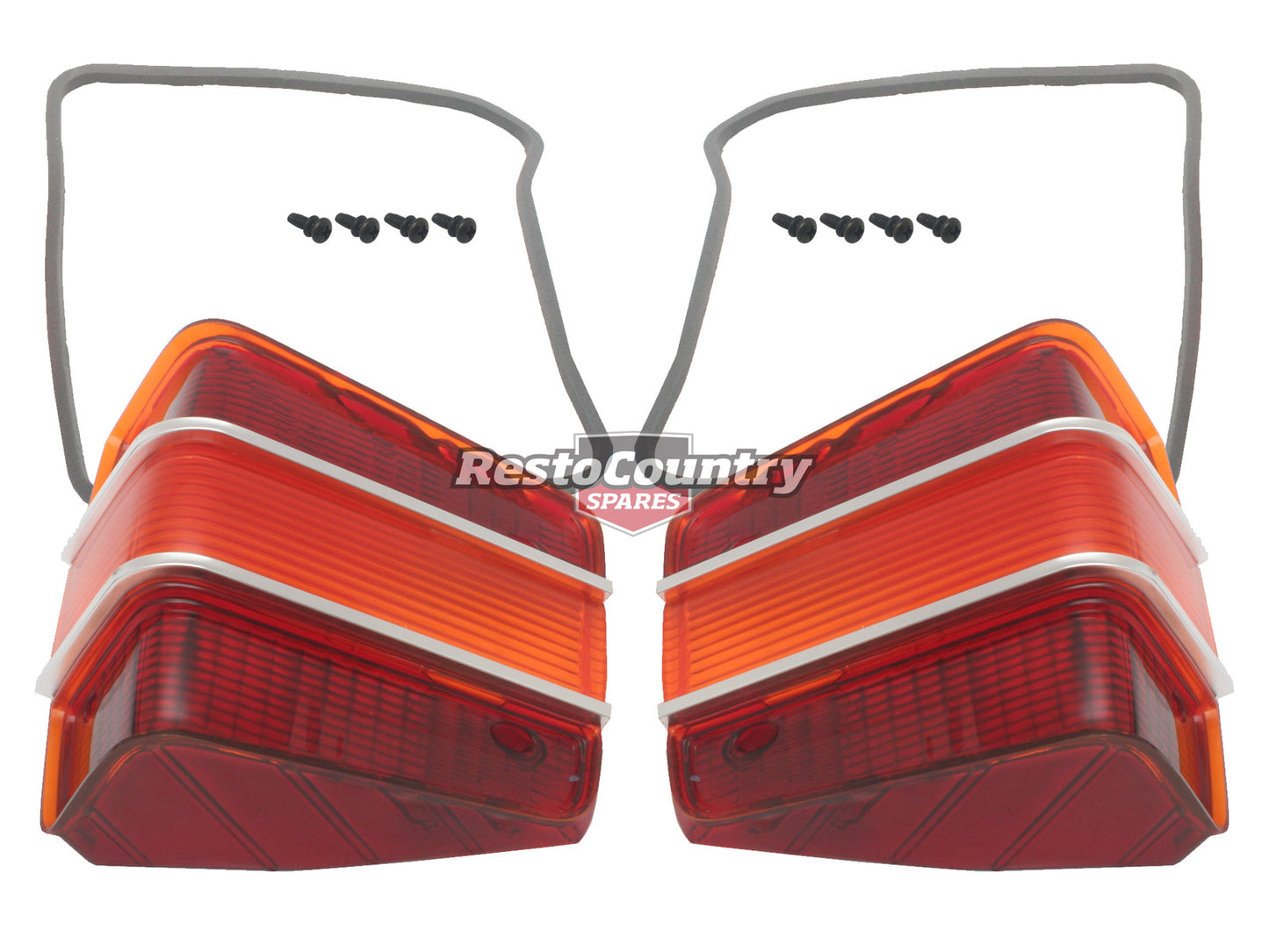 Ford Taillight Lens + Gasket + Moulding + Screws PAIR XW x2 brake stop indicator - kLRS2007x2