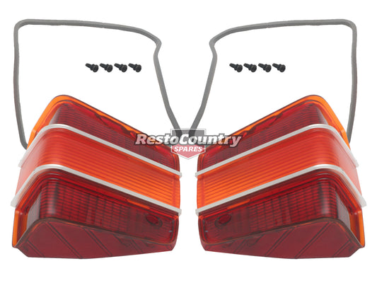 Ford Taillight Lens + Gasket + Moulding + Screws PAIR XW x2 brake stop indicator - kLRS2007x2