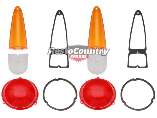 Holden Rear Tail Light Lens Set FB EK Sedan / Wagon Brake + Indicator + Reverse - kLRT1003-c