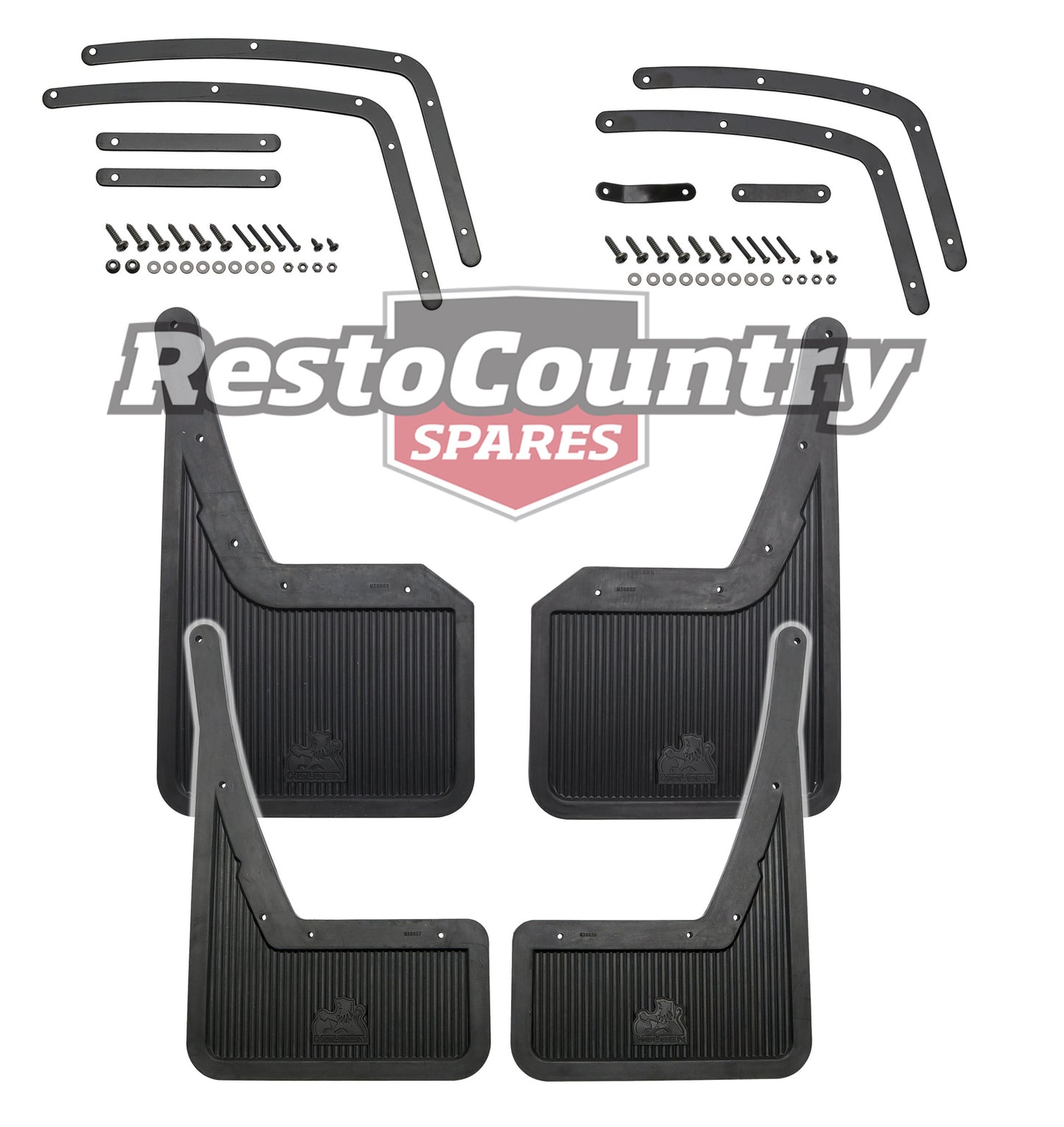 Holden Commodore FRONT + REAR Mud Flap Set VN VQ VP VR VS Sedan mudflaps - kM39856-a