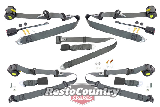 Front & Rear Seat Belt Kit (Grey) Holden VN VP Sedan - kPK5850GY-c
