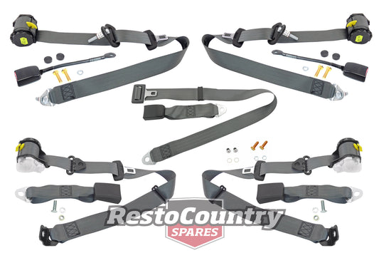 Front & Rear Seat Belt Kit (Grey) Holden VN VP Wagon - kPK5850GY-d