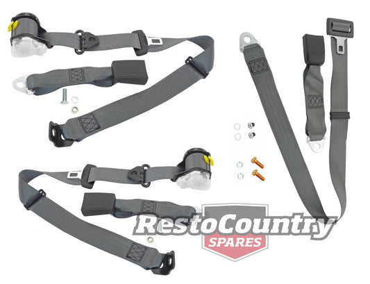 Rear Inertia Seat Belt Set (Grey – Bench Seat) Holden VN VP VR VS Wagon- kPK7515GY-b