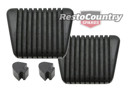Holden HD Brake + Clutch Pedal Pad + Bump Stop Kit x4 Manual Rubber - kPP1004-PB1001x3