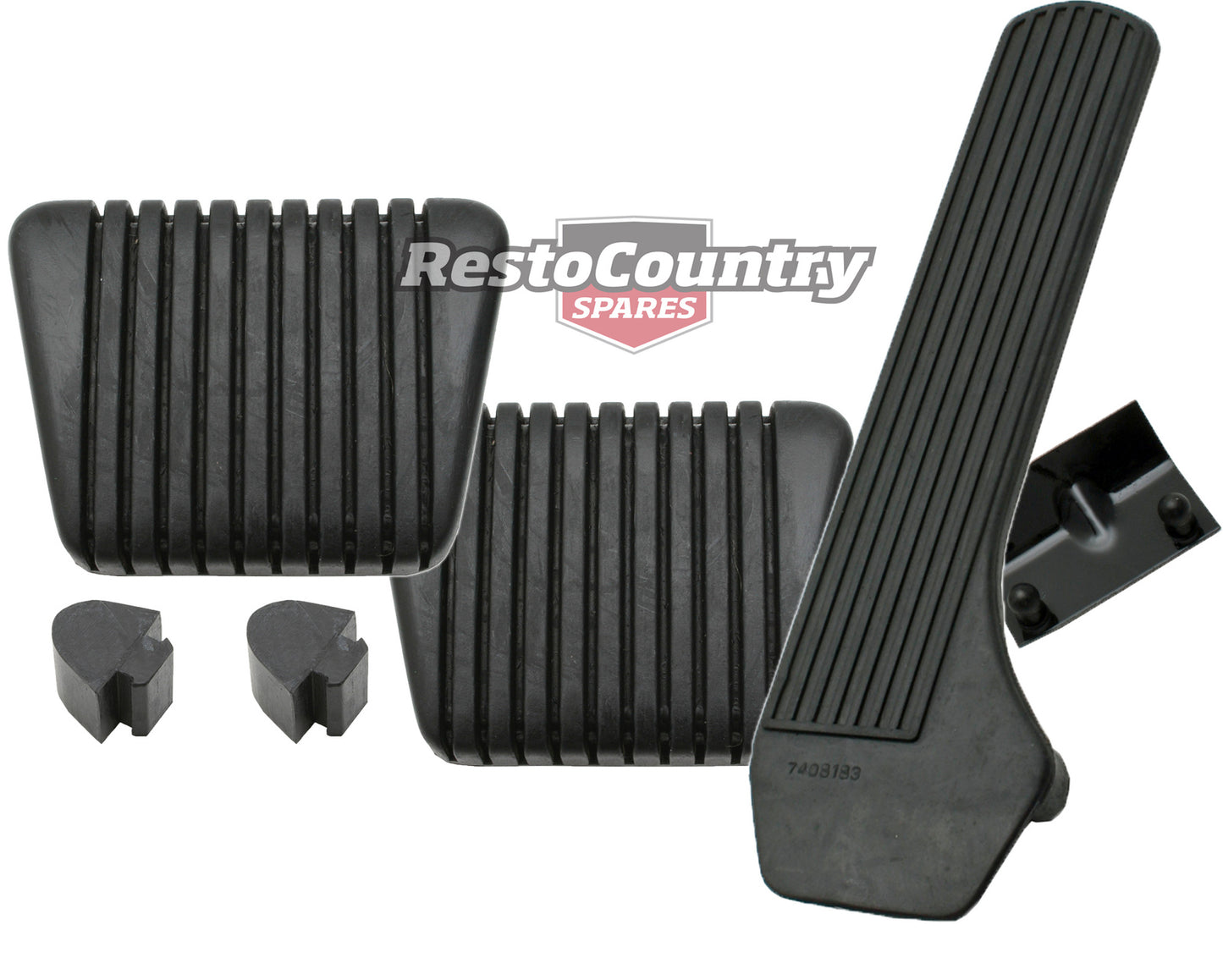 Holden HD Brake + Clutch Pedal Pad Accelerator Pedal + Bump Stop Kit x5 Manual - kPedal-HD