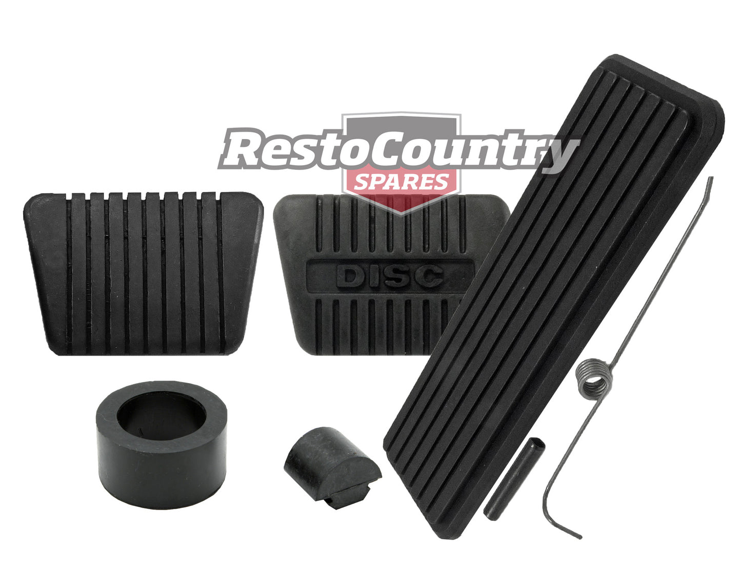 Holden DISC Brake +Clutch Pedal Pad +Accelerator +Bump Stop kit HQ HJ HX HZ WB - kPedal-HQ