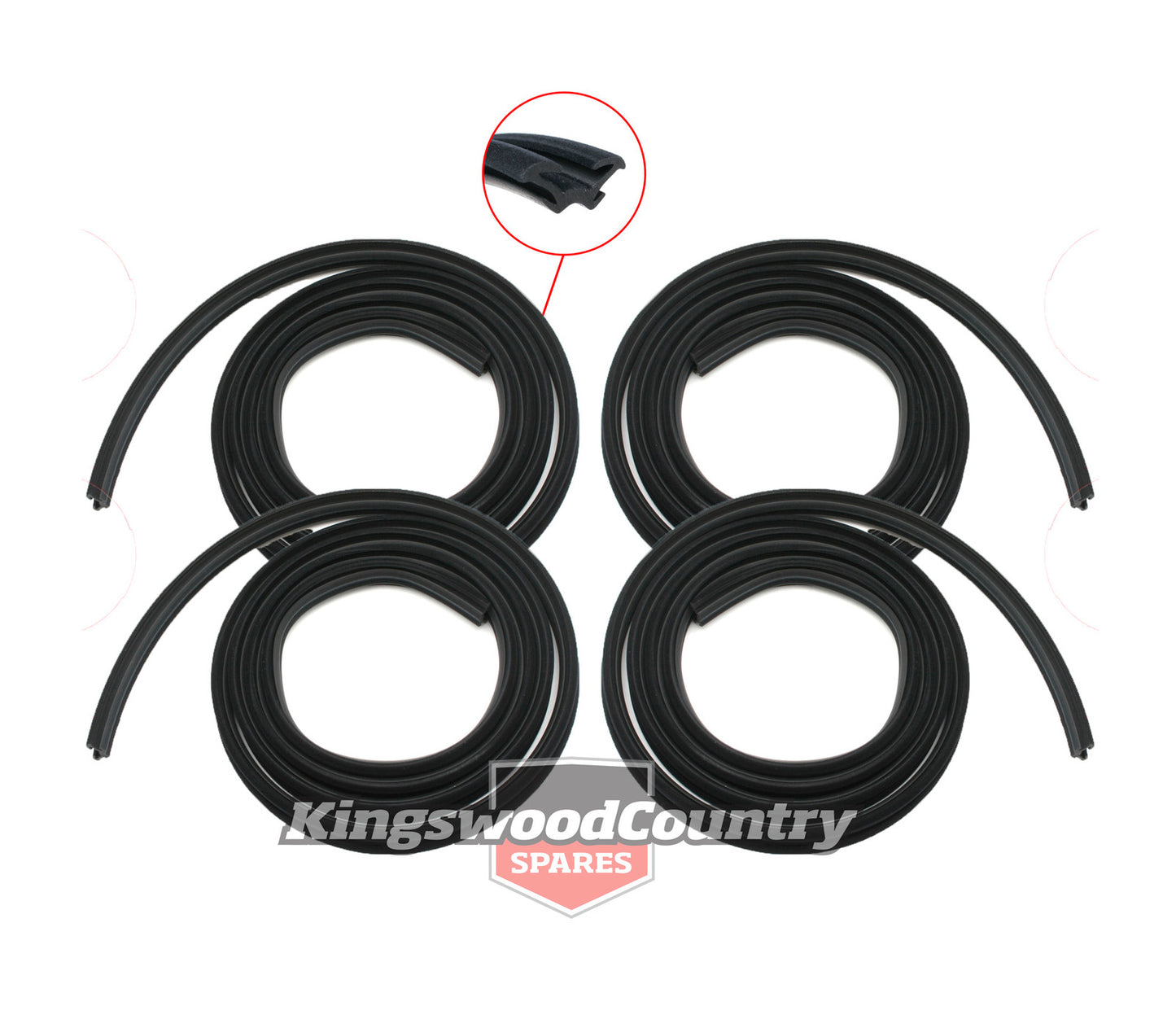Holden Commodore Window Bailey Channel FRONT + REAR Doors VB VC VH VK VL - kRBC1065-6_X4