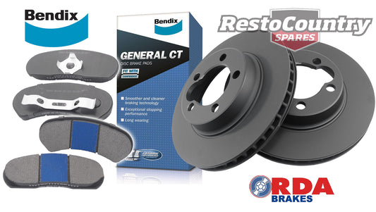 Rear Disc Brake Rotor & Pad Kit (Standard) Ford XB XC ZG ZH - kRDA103-b