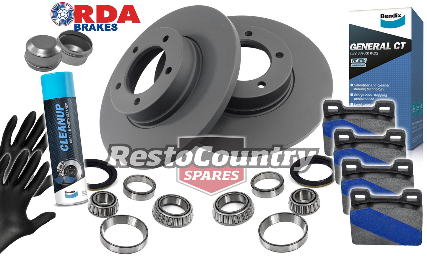 Front Disc Brake Rotor, Pad & Bearing Kit (PBR Caliper) Ford XR XT ZA ZB 6Cyl - kRDA104-d