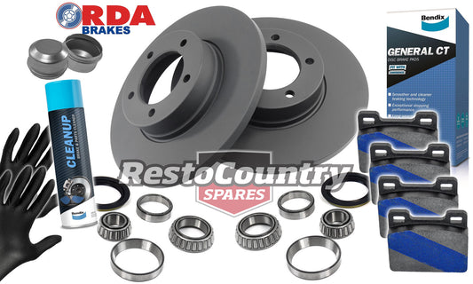 Front Disc Brake Rotor, Pad & Bearing Kit (PBR Caliper) Ford XR XT ZA ZB 6Cyl - kRDA104-d