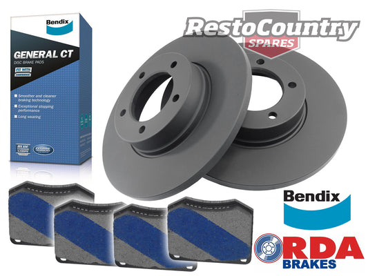 Front Disc Brake Rotor & Pad Kit (Girling 16M) Ford XR XT ZA ZB 6Cyl - kRDA104-f