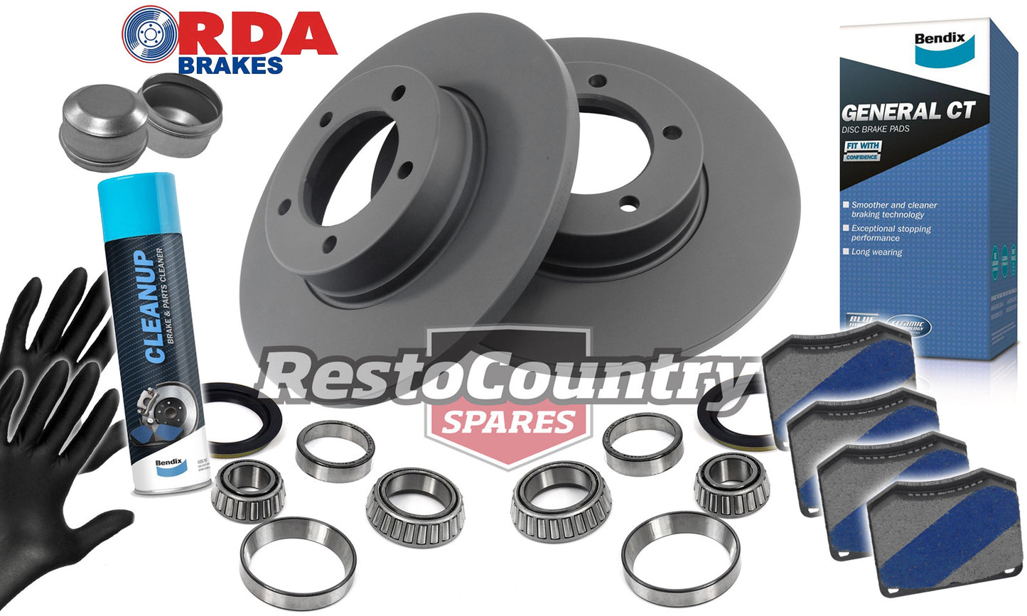 Front Disc Brake Rotor, Pad & Bearing Kit (Girling 16M) Ford XR XT ZA ZB 6Cyl - kRDA104-h