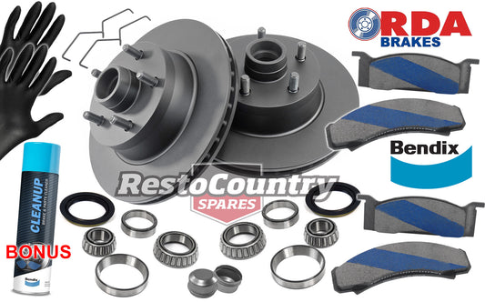 Front Disc Brake Rotor, Pad & Bearing Kit (Kelsey Hayes) Ford ZC ZD ZF ZG - kRDA106H-h