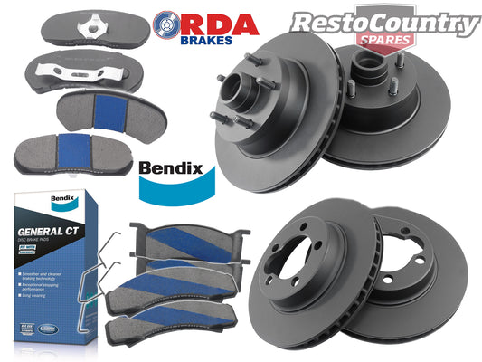 Complete Disc Brake Rotor & Pad Kit (Kelsey Hayes Front) Ford XB ZG - kRDA106H-i