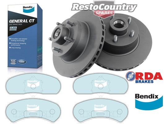 Front Disc Brake Rotor & Pad Kit (PBR Cast Iron) Ford XB XC XD - kRDA107-i