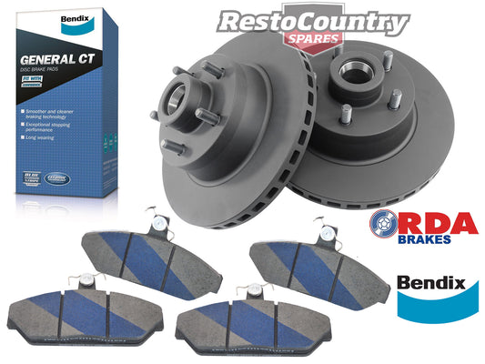 Front Disc Brake Rotor & Pad Kit (Girlock) Ford XE XF - kRDA107-r