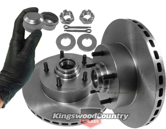 Front Disc Brake Rotor & Hub Nuts (Standard) Holden HQ HJ HX HZ WB LX A9X - kRDA14-a