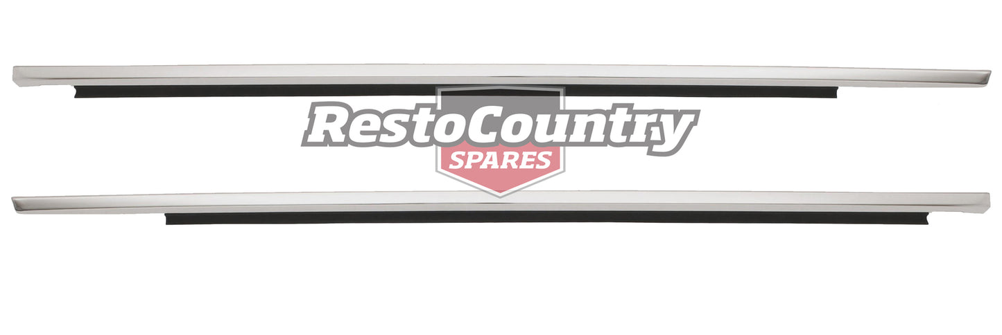 Holden Commodore FRONT Door Belt + Moulding PAIR L + R OUTER VB VC VH chrome - kRDB1001B-a