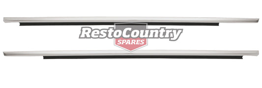 Holden Commodore FRONT Door Belt + Moulding PAIR L + R OUTER VB VC VH chrome - kRDB1001B-a