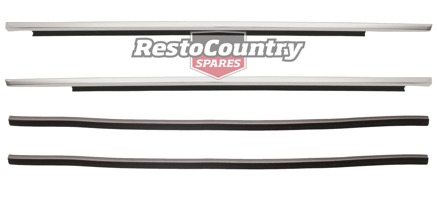 Holden Commodore FRONT Door Belt + Moulding Kit INNER + OUTER VB VC VH chrome - kRDB1001B-e