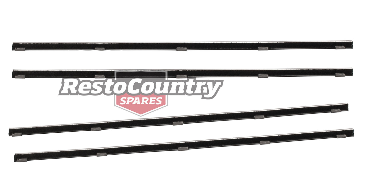 Holden REAR Door Weather Belt SET x4 48-215 FX FJ Inner +Outer rubber water seal - kRDB1012-b
