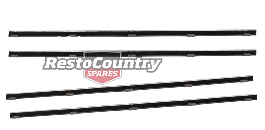 Holden REAR Door Weather Belt SET x4 48-215 FX FJ Inner +Outer rubber water seal - kRDB1012-b