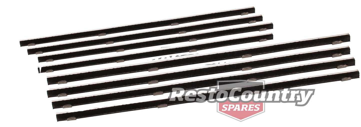 Holden Door Weather Belt Set x8 OUTER + INNER FB EK Left + Right belt strip - kRDB1015-c
