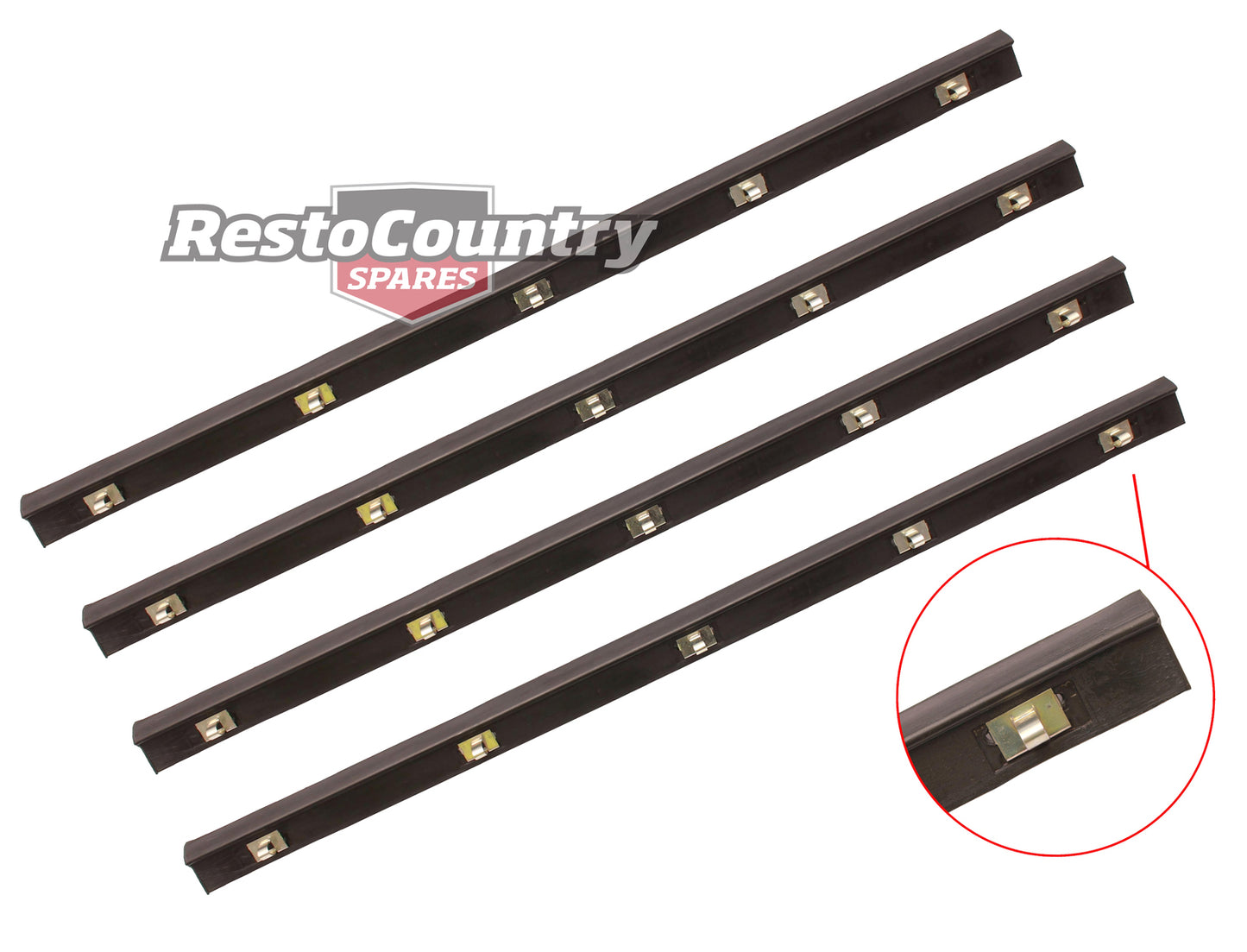 Holden Weather Seal Door Belt Set of FRONT + REAR INNER +OUTER HT HG Sedan x8 - kRDB1035x8