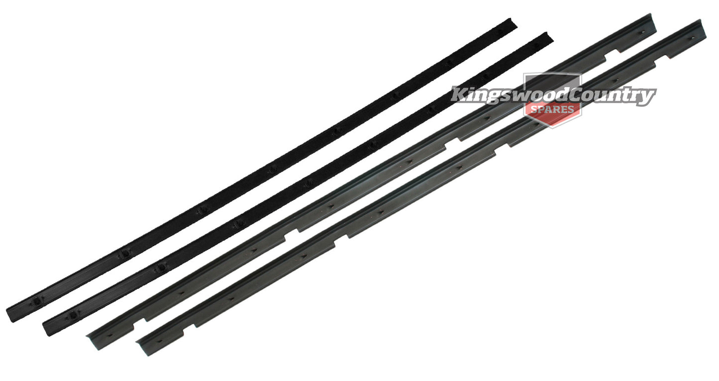 Holden Torana LH LX UC SLR  Weather Belt Strip FRONT LEFT +RIGHT.OUTER +INNER - kRDB1061_A_Bx4