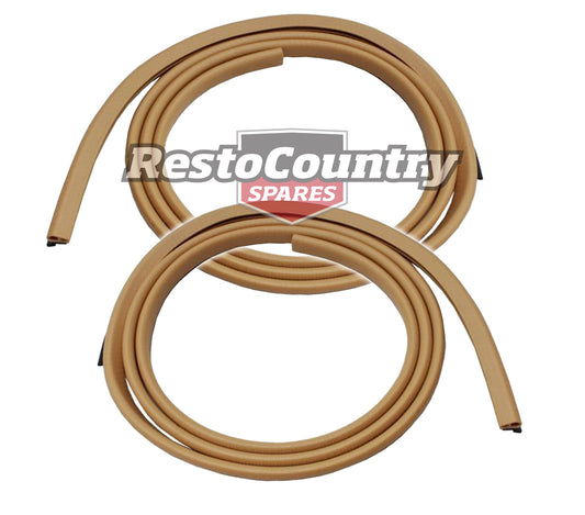 Holden Monaro Coupe REAR Inner Weather Seal Door Belt PAIR BUCKSKIN L+R HQ HJ HX - kRDB1173D-a