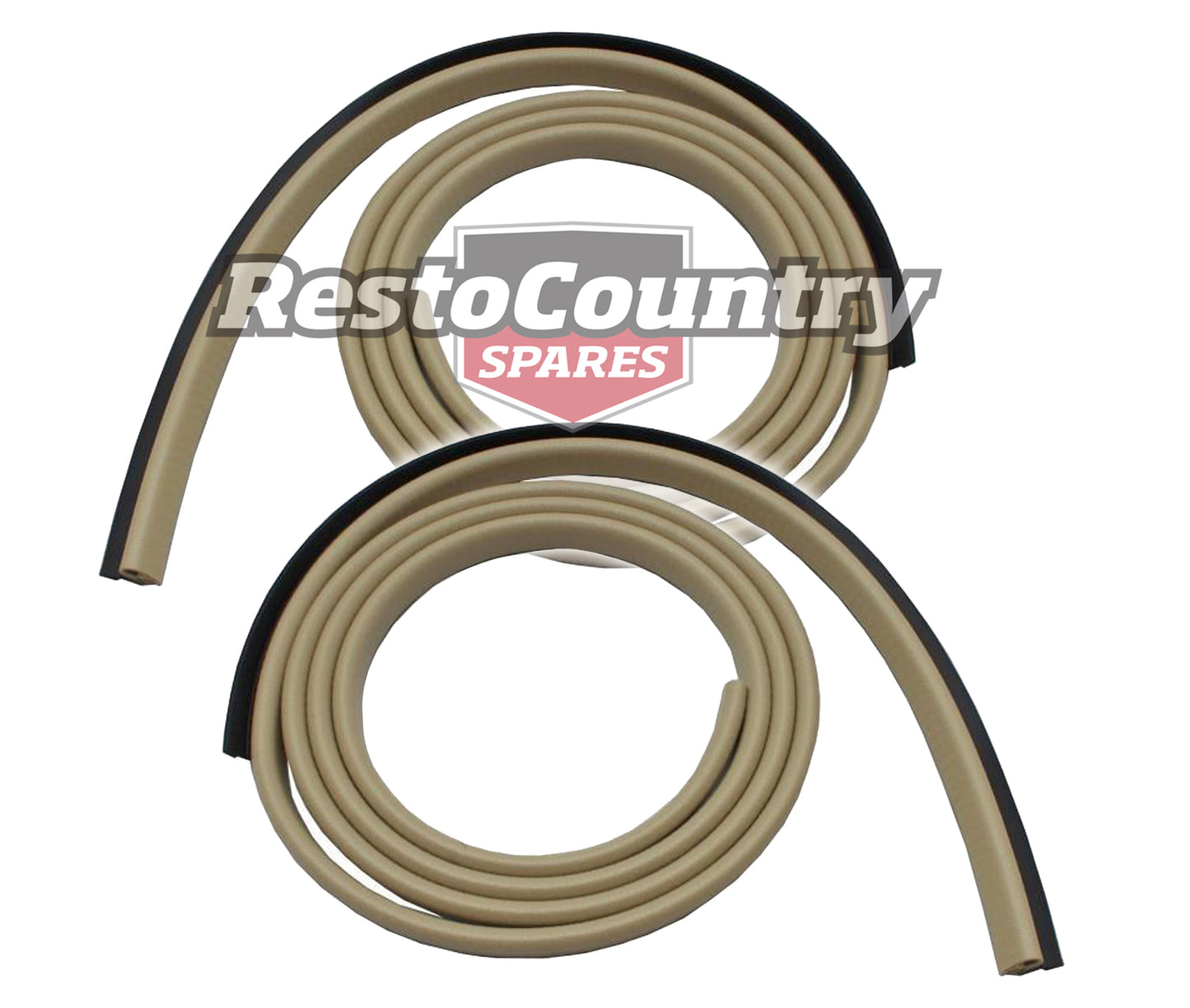 Holden Monaro Coupe REAR Inner Weather Seal Door Belt PAIR CHAMOIS L+R HQ HJ HX - kRDB1174CH-a