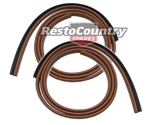Holden Monaro Coupe REAR Inner Weather Seal Door Belt PAIR BROWN L+R HQ HJ HX - kRDB1174MB-a