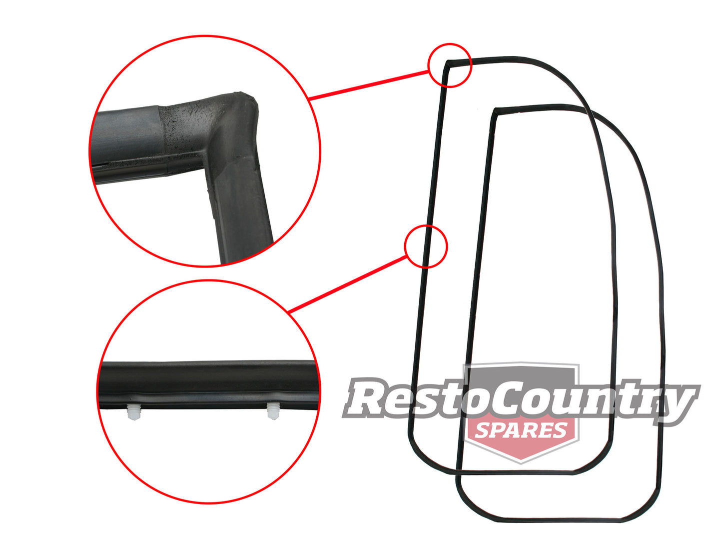 Holden Commodore Door Seal Pair Front LEFT +RIGHT VB VC VH VK VL inc Calais SL/E - kRDS1011-2x2