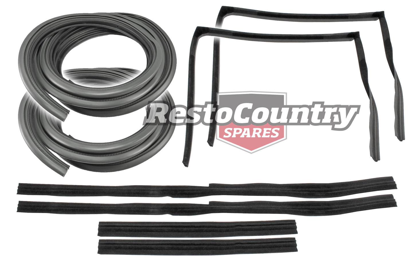 Holden Commodore Rear Door Bailey Channel +Seal Kit GREY Left+Right  VN VP VR VS - kRDS1020GR-c