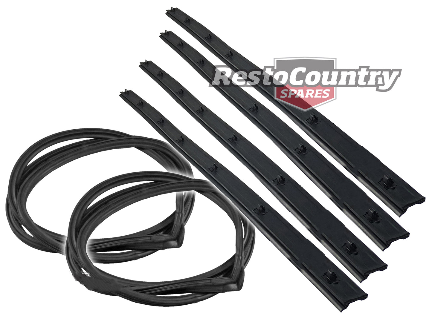 Ford Front Door Seal + Weather Belt Kit XM XP Coupe Left + Right rubber weather - kRDS2201-b
