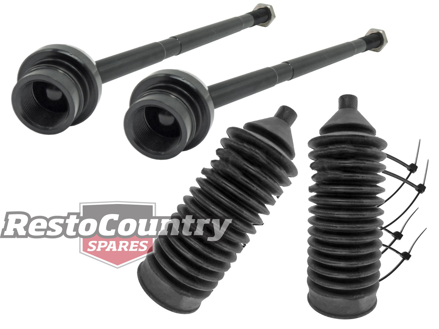 Holden Torana Steering Rack End + Boot Kit LH 275mm Long Left + Right steer rod - kRE7025-b
