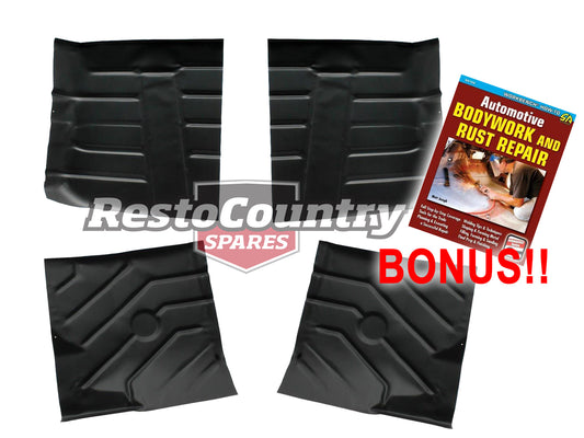 Holden Floor Pan Rust Panel Set x4 FRONT + REAR LH RH. HK HT HG Sedan Monaro Ute Van - kRP16P-b