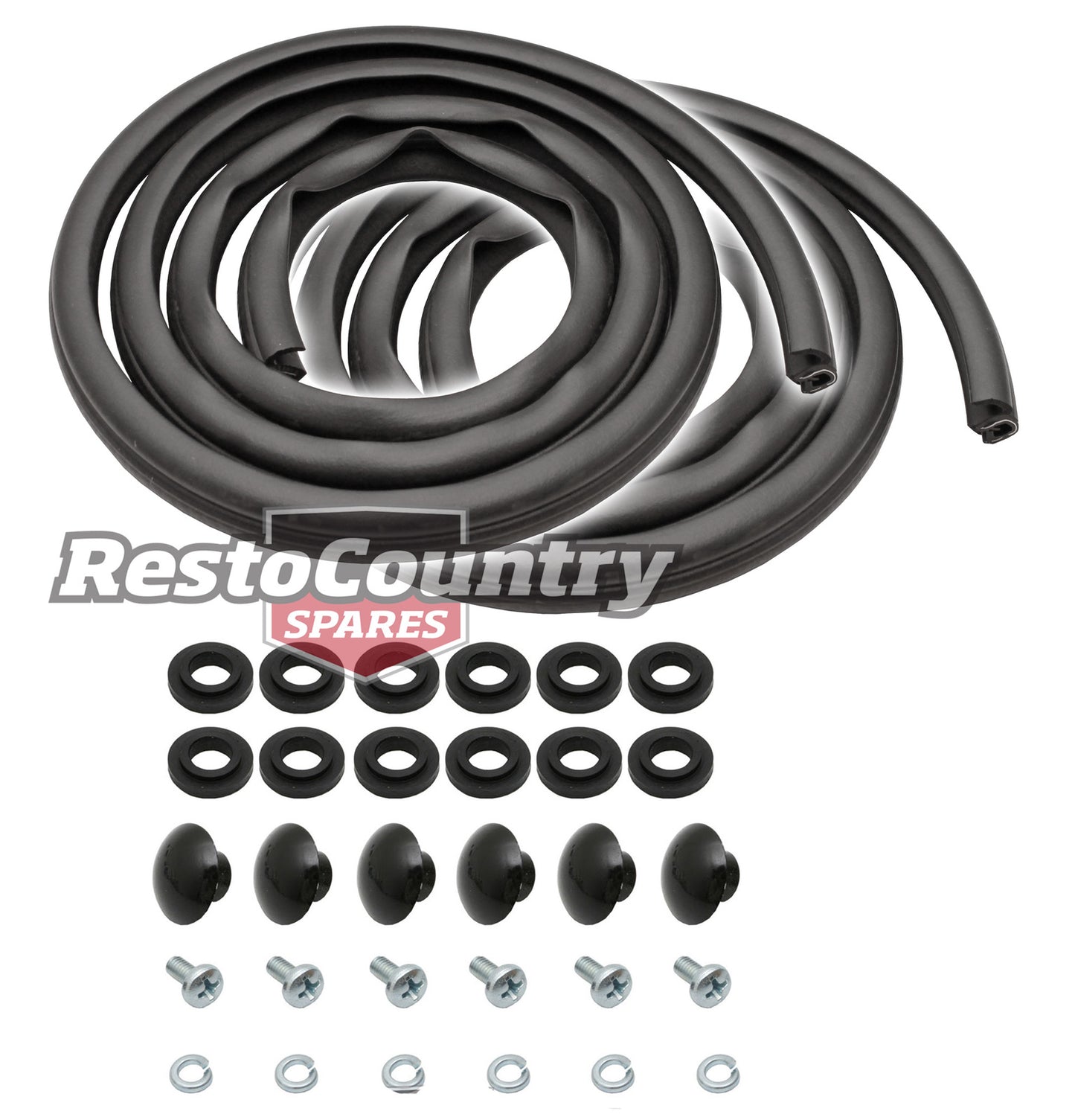 Holden Torana Quarter Glass Seal + Dome Nut Kit x2 LC LJ LX UC COUPE Hatchback - kRRQS107-a