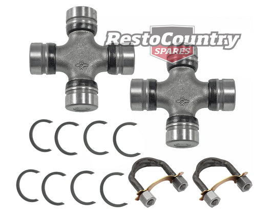 Holden V8 Universal Joint + U Bolt Kit HQ HJ HX HZ WB Manual Auto uni tailshaft - kRUJ-2030-d