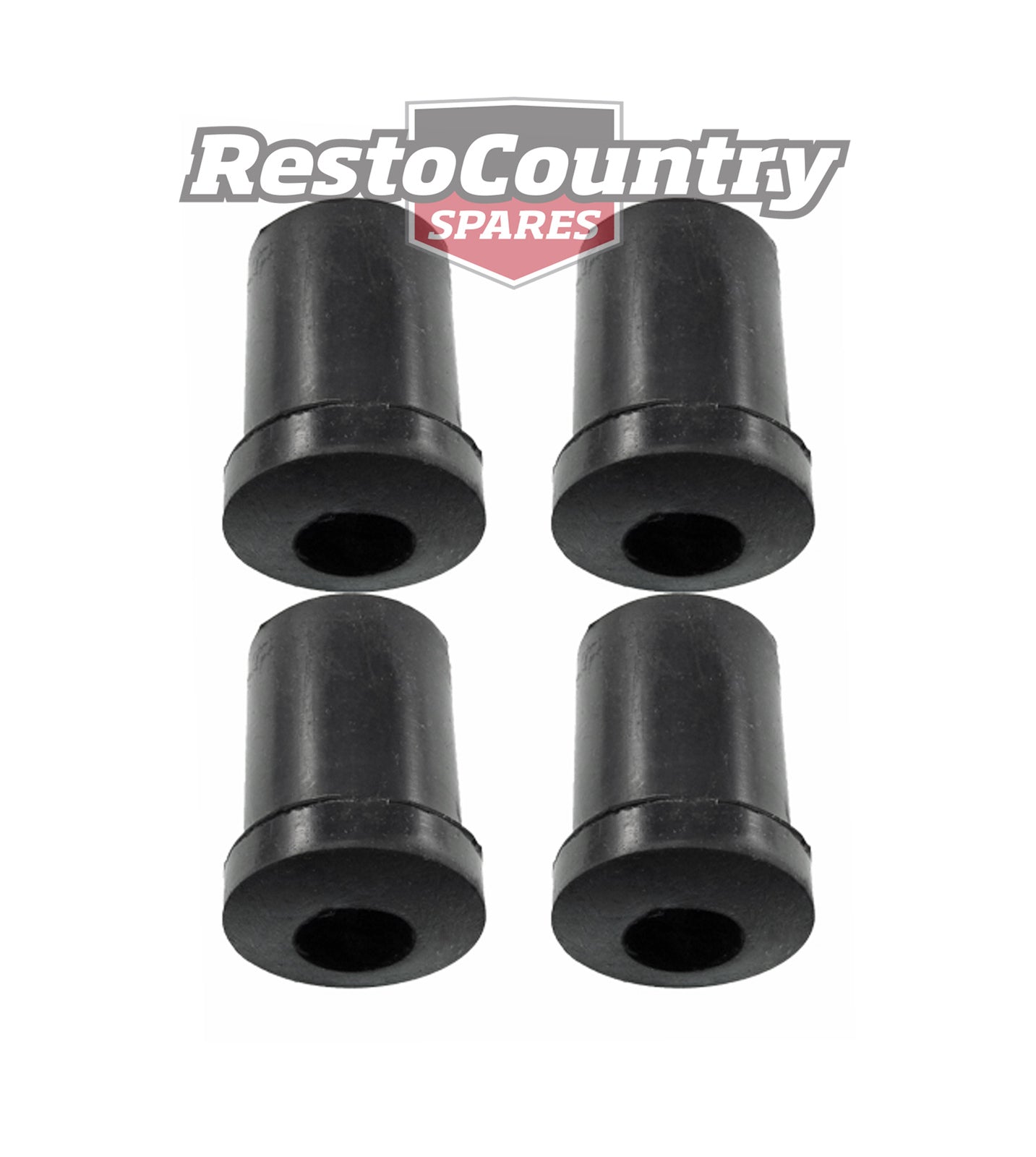Holden Rear Leaf Spring Shackle Rubber Bush Kit x4 HK HT HG HQ HJ HX HZ WB hanger - kS197-a