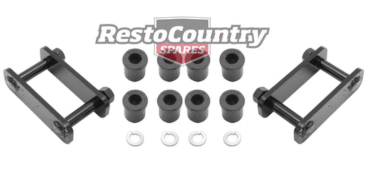 Holden  48 FX FJ NARROW Leaf Spring Shackle + Bush Kit x2 Rear Hanger - kSH1001-a