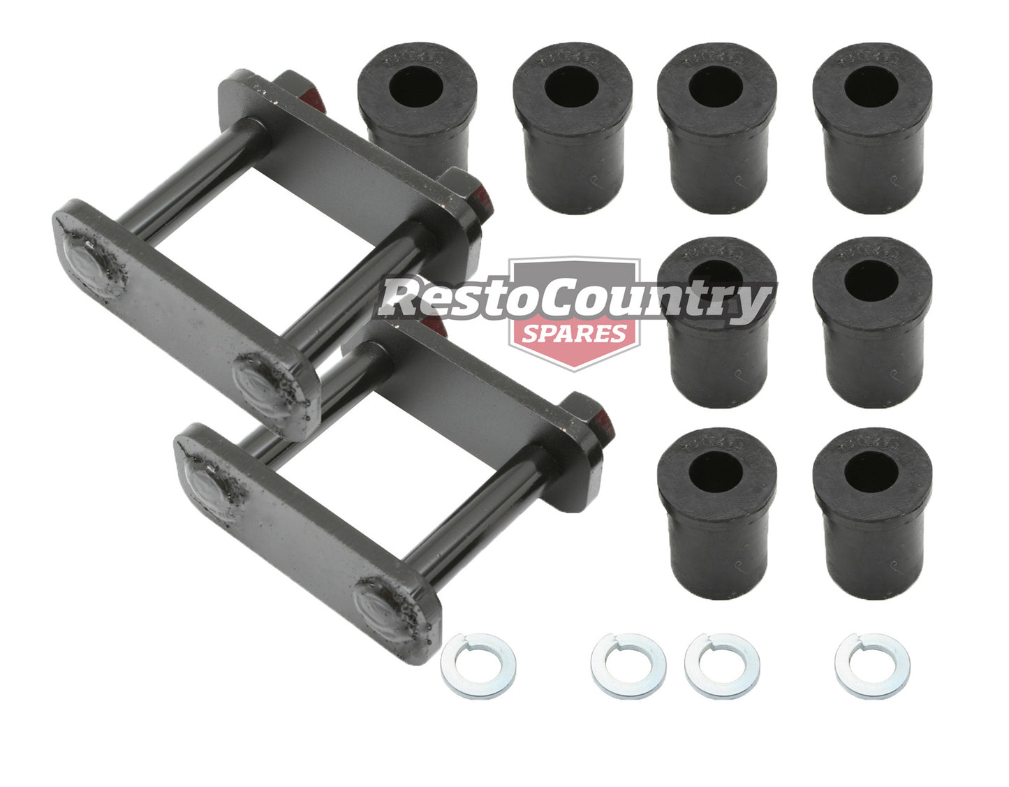 Holden Leaf Spring Shackle +Bush Kit x2 FB EK EJ EH HD HR rear hanger - kSH1004x2
