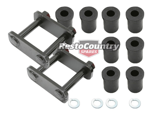 Holden Leaf Spring Shackle +Bush Kit x2 FB EK EJ EH HD HR rear hanger - kSH1004x2