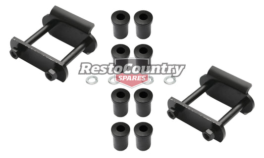 Holden Shackle Hanger Kit Rear Spring x2 HQ HJ HX HZ WB Ute Van 1 Tonner - kSH1006-a