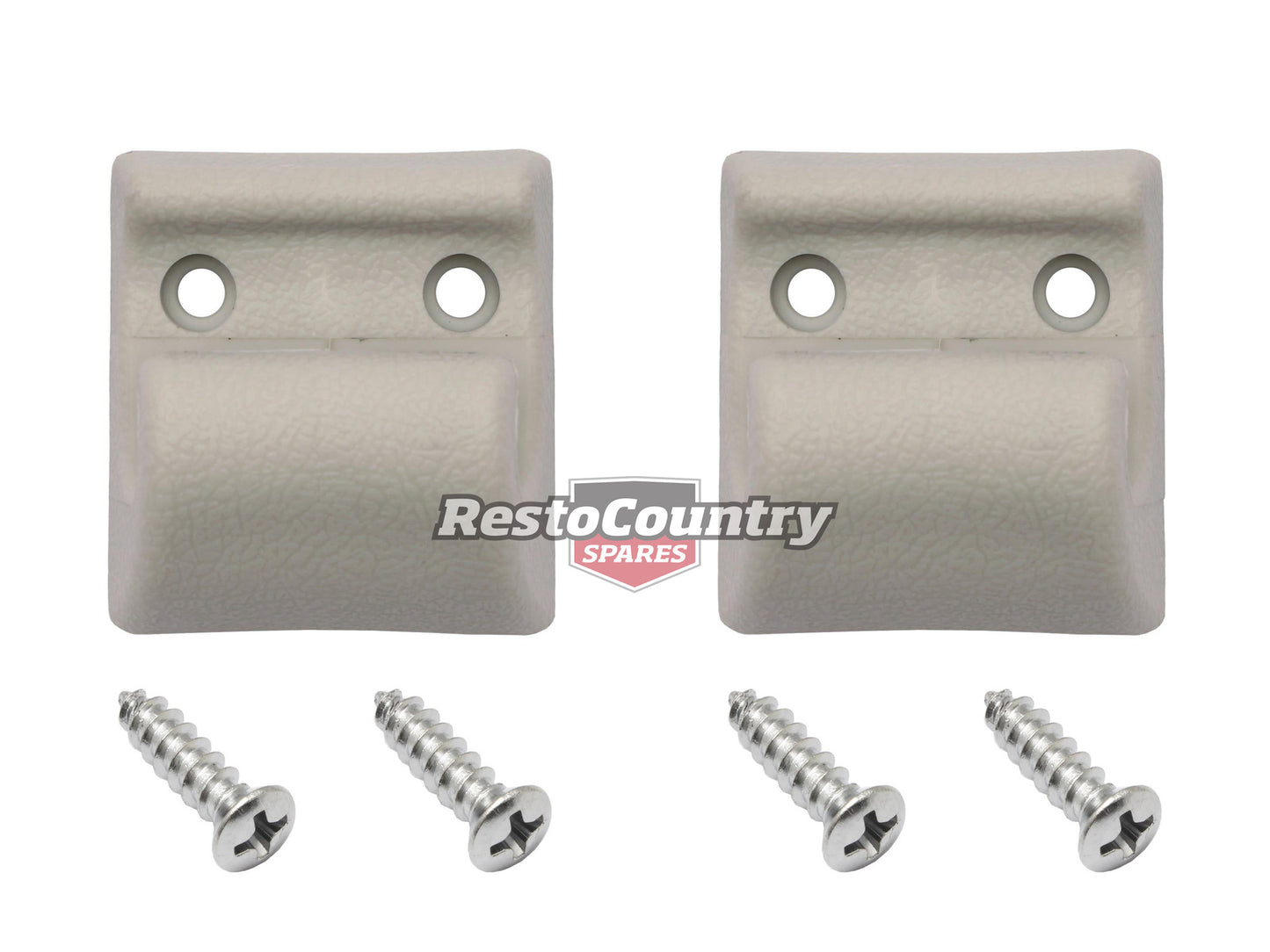 Ford Sunvisor Bracket + Screw Kit PAIR Grey XB From 5/73 XC XD XE XF visor shade - kSK2102-a