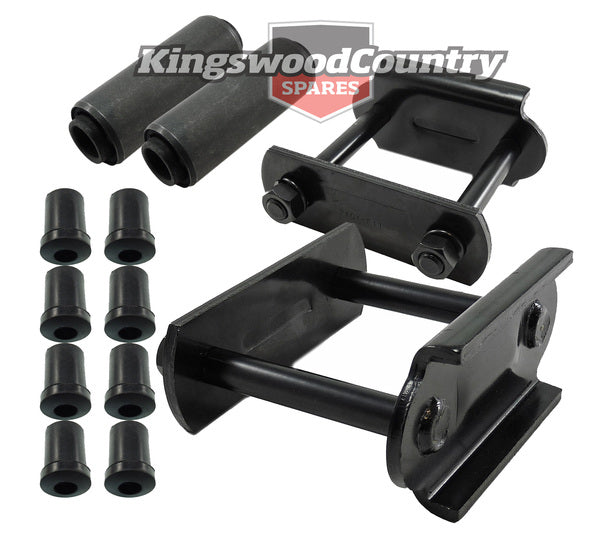 Holden Leaf Spring Shackle +Bush +Eye Bush Full ReBush Kit HQ HJ HX HZ WB hanger - kSK7181-a