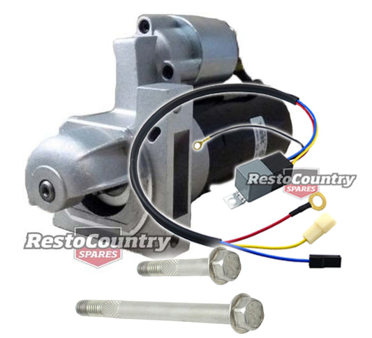 Holden V8 Starter Motor + RELAY + Bolt Kit HQ HJ HX HZ WB HIGH TORQUE 253 308 - kSNB010-d