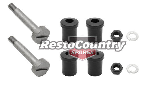 Holden Rear Leaf Spring Shackle Pin + Bush + Nut Kit PAIR FE FC suspension - kSP1003x2