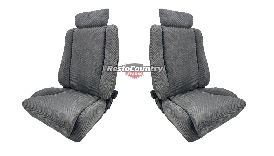 Autotecnica Sport Seat Pair (Grey Striped) Lumbar Support & Twin Adjuster - kSP88GSx2-a