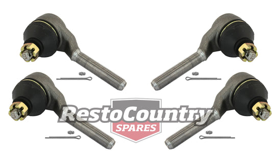 Ford Tie Rod End Set INNER + OUTER x4 XK XL Greasable With Castellated Nut - kTE163L-b